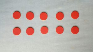 red dots in a row